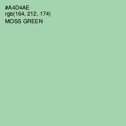 #A4D4AE - Moss Green Color Image